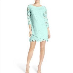 NWOT Felicity & Coco Floral Lace Seafoam Green Shift Dress Size Small